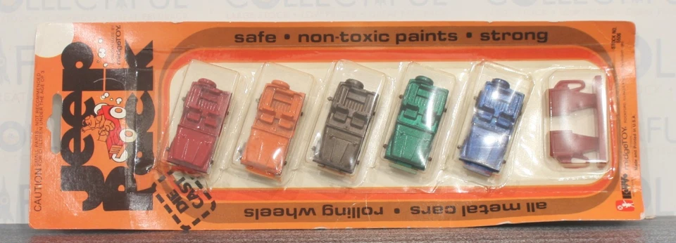 MIDGETOY #5506 - JEEP PACK - JEEPS X5 + GAS PUMPS -1980 DIECAST SET *RARE* MOC🔥 - Image 1 of 1