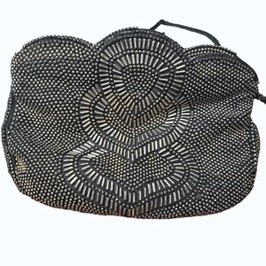 Le Regal ltd Clutch Handtasche Perlen Satin gefüttert geflochten Einzelriemen - Bild 1 von 8