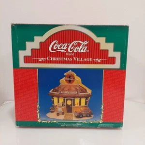 LICENSING SAMPLE Kurt Adler 2000 Coca Cola Christmas Village Drive-In Restaurant - Picture 1 of 15