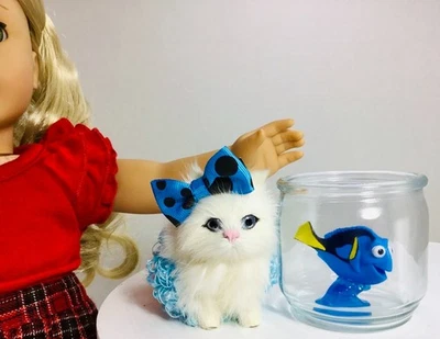 Juego de mascotas Dory Fish and Kitten para muñeca American Girl accesorios 18 pulgadas ajuste Foto 1 de 4