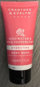 Crabtree und Evelyn Rosenwasser und rosa Pfefferkörner Duschgel 1,7 Unzen NEU - Bild 1 von 1