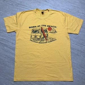 Pelican Brewing Company Born At The Beach Crew Neck Shirt Men L Brewery Beer Tee - Picture 1 of 4