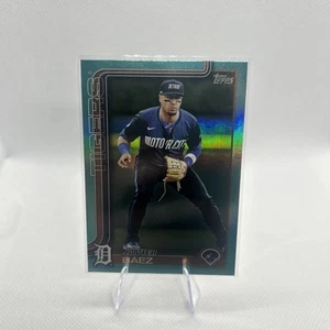 2025 Topps Series 2 #545 Javier Baez  Aqua Foil Detroit Tigers - Picture 1 of 2