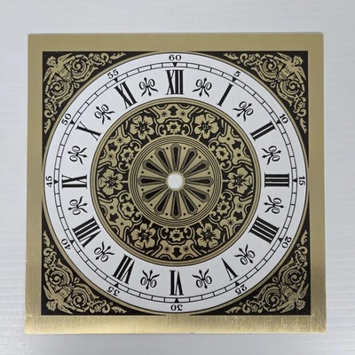 Esfera de reloj circular número romano esfera metal dorado negro blanco clásico 7,75" Foto 1 de 4