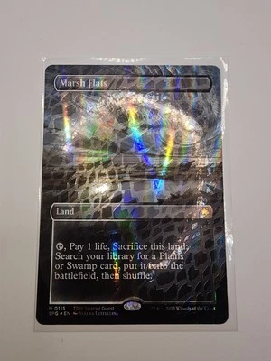 Marsh Flats - MTG Borderless Dragonscale Foil Special Guests (SPG) 0115 Textured - Image 1 of 4
