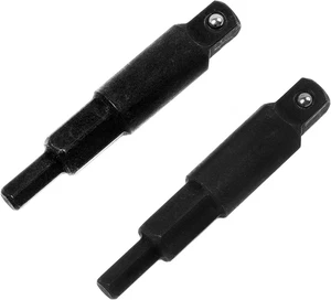 2-Piece Hexagon Key Adapters for HVAC, 1/4-Inch Square Wrench Opening, Carbon St - Picture 1 of 12