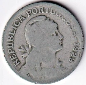 Currency Portugal - 1929 - 1 Shield - Silver - Picture 1 of 2