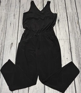 Patagonia Jumpsuit Womens Small Black Fleetwith Sleeveless Romper Cross Back - Picture 1 of 16