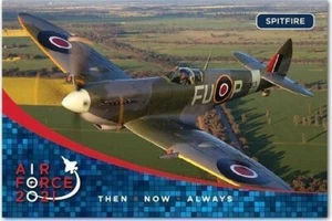 333500 AIR FORCE 100 2021 CENTENARY RAAF SPITFIRE AIRCRAFT FLAT MAGNET AUSTRALIA - Picture 1 of 1