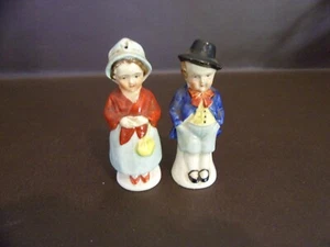 Vintage Hand Painted Man & Woman Salt & Pepper Occupied Japan - Picture 1 of 8