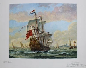Dutch Flagship Brederode Original Painting by British Artist Brian Sanders(1937) - Picture 1 of 6