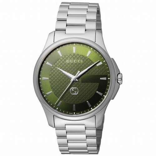 Orologio Gucci G Timeless Uomo Quadrante Verde Acciaio Inox YA126369