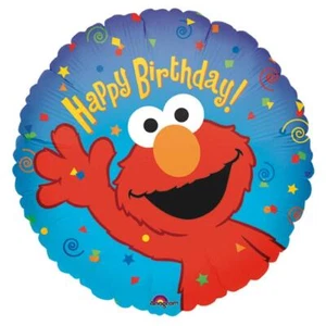 Elmo Folienballon Mylar Happy Birthday Party Deko 18 cm rund NEU - Bild 1 von 1