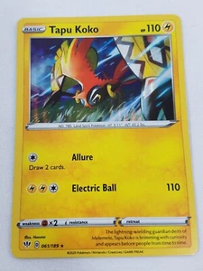 Tapu Koko 061/189 Pokemon Holo casi nuevo - Imagen 1 de 2