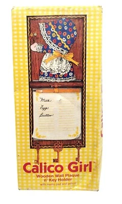 Porta llaves placa pared madera vintage Calico Girl 1983 WA Foto 1 de 4