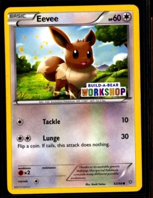 Eevee 63/98 Build-A-Bear Workshop Promo Pokemon Card LP/NM 0408#55 - Image 1 of 2