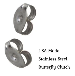 100 x Butterfly Clutches - STST - Picture 1 of 1