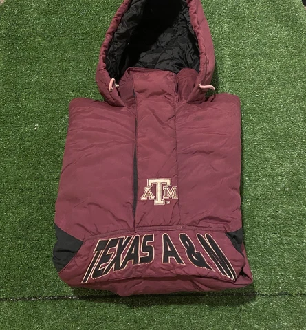 Vintage Starter Texas A&M Aggies pullover jacket hood puffer coat size XL Cover