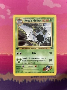 Tarjeta Pokémon Koga's Golbat Gym Challenge 1ª Edición 46/132 Casi Como Nueva - Imagen 1 de 2
