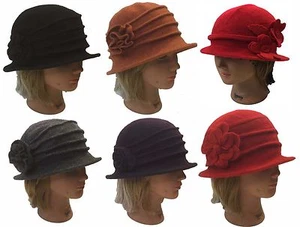 Ladies Women Church Dress Warm Fashion Wool Hat Cap - Picture 1 of 10