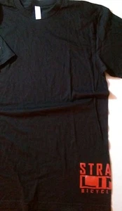 NEU - STRAIGHT LINE Bike & Ski Tee T-Shirt einfarbig schwarz FERNIE BC Größe Large neu ohne Etikett - Bild 1 von 6