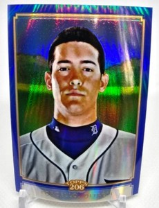 2010 Topps Chrome Topps 206 Chrome Blue Refractor /199 Rick Porcello #TC41 Tiger