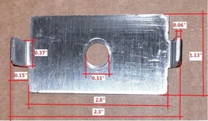 10 PCS SOLAR PANEL MOUNTING BRACKETS STAILESS STEEL 2.3"X1.13"X0.06" W/ 1 HOLE - Picture 1 of 4