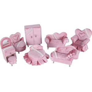 dollhouse Pink Velvet Closet Storage Organizer For Jewelry Earrings Rings SET - Picture 1 of 20