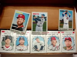 Low Set 2019 Topps Heritage Baseball cards-Hand Collated-#1-400-nrmt/mt - Picture 1 of 1