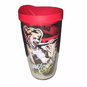 DC Comics Harley Quinn Birds of Pray Emancipation Travis Tumbler with Lid Rare - Picture 1 of 17