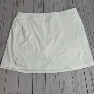 RLX Ralph Lauren Womens White Stretch Athletic Tennis Golf Skirt Skort Size XL - Picture 1 of 11