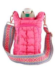 Simply Southern Pink Puff Water Bottle Holder Shoulder Crossbody Bag - Picture 1 of 5