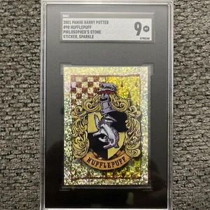 2001 Panini Harry Potter Philosophers Stone Gold Stickers Hufflepuff #98 SGC 9 - Picture 1 of 2