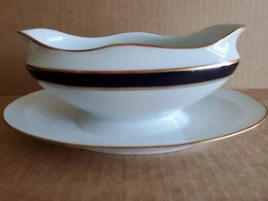 RICHARD GINORI ITALY SARDINIA BLUE GRAVY BOAT - Picture 1 of 7