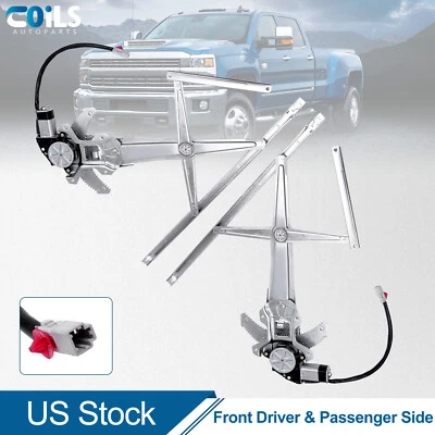 Par de reguladores de ventana eléctrica delanteros para Honda CR-V 1997-1999 2000 2001 con motor Foto 1 de 4