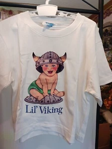 NEW! CUTE! T-shirt XSmall, Baby Toddler,LIL' VIKING,with Helmet D.N.&E.L. - Picture 1 of 3