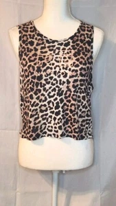 Camiseta sin mangas corta con estampado de leopardo talla XL elástica P.E Nation  - Imagen 1 de 3