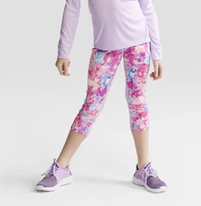 Girls' Elevated Printed Capri Leggings - C9 Champion Floral - Picture 1 of 3