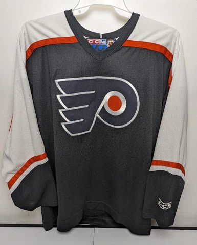 CCM NHL PHILADELPHIA FLYERS HOCKEY BLACK JERSEY SIZE XL Cover