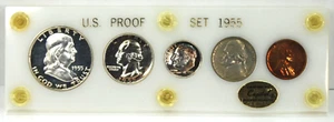 1955 Proof Set, w/ DCAM Half - Very Choice Brilliant Proof, w/Capital Holder !! - Picture 1 of 2