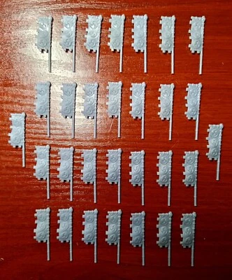 HIGHLANDS MINIATURES Kyoushuneko Miniatures Japanese Back Flags X30 28mm/32mm Scale -NO BASES-