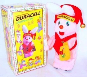 CRD Duracell Plus 12" Tall CHRISTMAS BUNNY TV Figure Battery Operated MIB`88 NEW - Picture 1 of 8