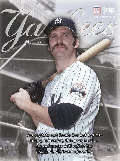 2019 ПРОГРАММА NEW YORK YANKEES ТУРМАН МАНСОН 40-Я ГОДОВЩИНА В НАЛИЧИИ - Изображение 1 из 1