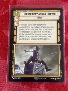 Star Wars Unlimited - IMPROPRIETY AMONG THIEVES - 204/257 ToR Rare - Picture 1 of 7