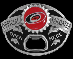 CAROLINA HURRICANES TAILGATER BOTTLE OPENER BELT BUCKLE NEW! - Picture 1 of 2