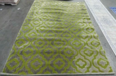 LIGHT GREY / GREEN 6' X 9' Cut on Rug Reduced Price 1172606201 PRL7734G-6 - Image 1 of 4