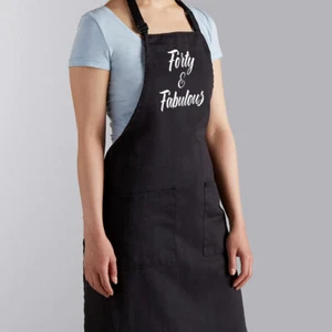 Forty and Fabulous 40th Birthday 40 Bday Gift Apron Cook Grill BBQ Barbeque - Picture 1 of 2