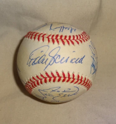 Vintage LA Anaheim Angels Signed Baseball Team Signed From 2000 Season SILVER - Image 1 of 4