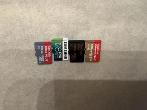 (LOT OF 4) 128GB MicroSD Cards ( MICRO SD ) Samsung / Sandisk - Picture 1 of 4