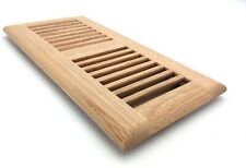 10" x 2" Decorative Wood Supply Air Vent HVAC Duct Cover Grille - Red Oak Wood 